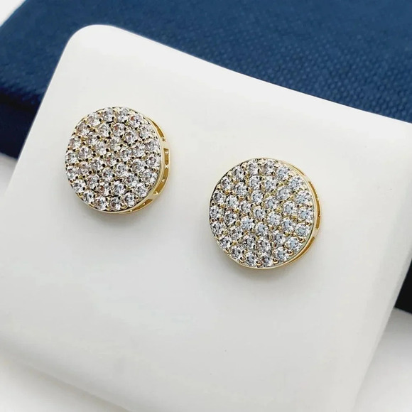 - 14K Gold Plated Cubic Zircon Earrings, INUS1BR144 - Picture 7 of 9